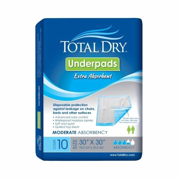 Totaldry Disposable Underpad 30 X 30 Inch SecureLoc Heavy Absorbency, 100PK SP113010 - main
